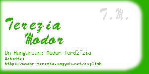 terezia modor business card